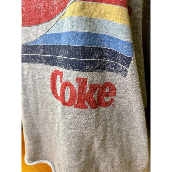 Coca Cola Catch The Wave Crewneck Long Sleeve Raw Hem Sweatshirt Size XL - Picture 6 of 14